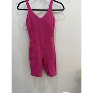Lululemon Spring  Align Body Suit 8" Size 2 Sonic Pink Color Excellent Condition